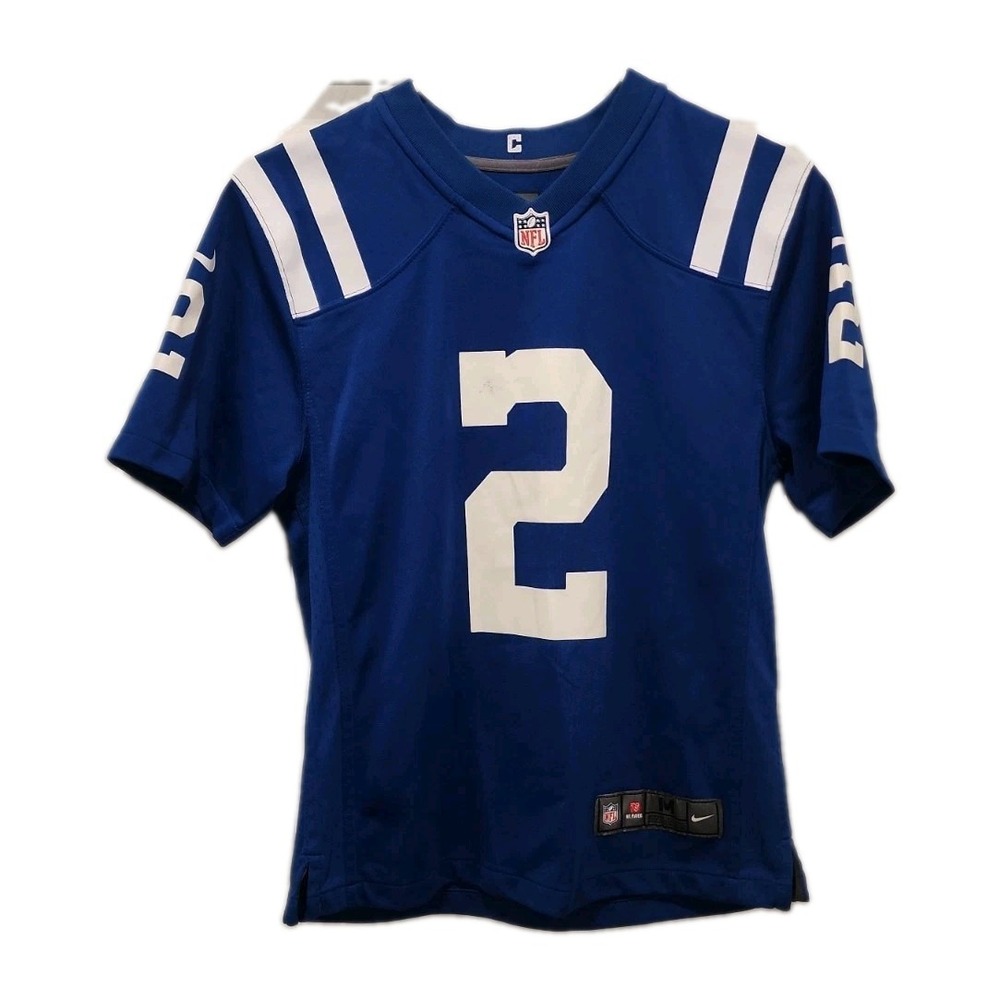Nike On Field NFL Players Indianapolis Colts Wentz #2 Jersey Sz Youth Med 10-12